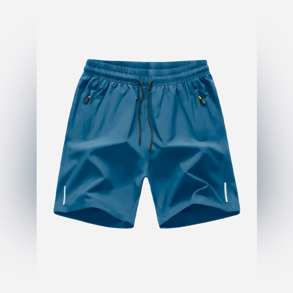🌟NWT Athletic Performance Shorts with Zippered Pockets-Peacock
